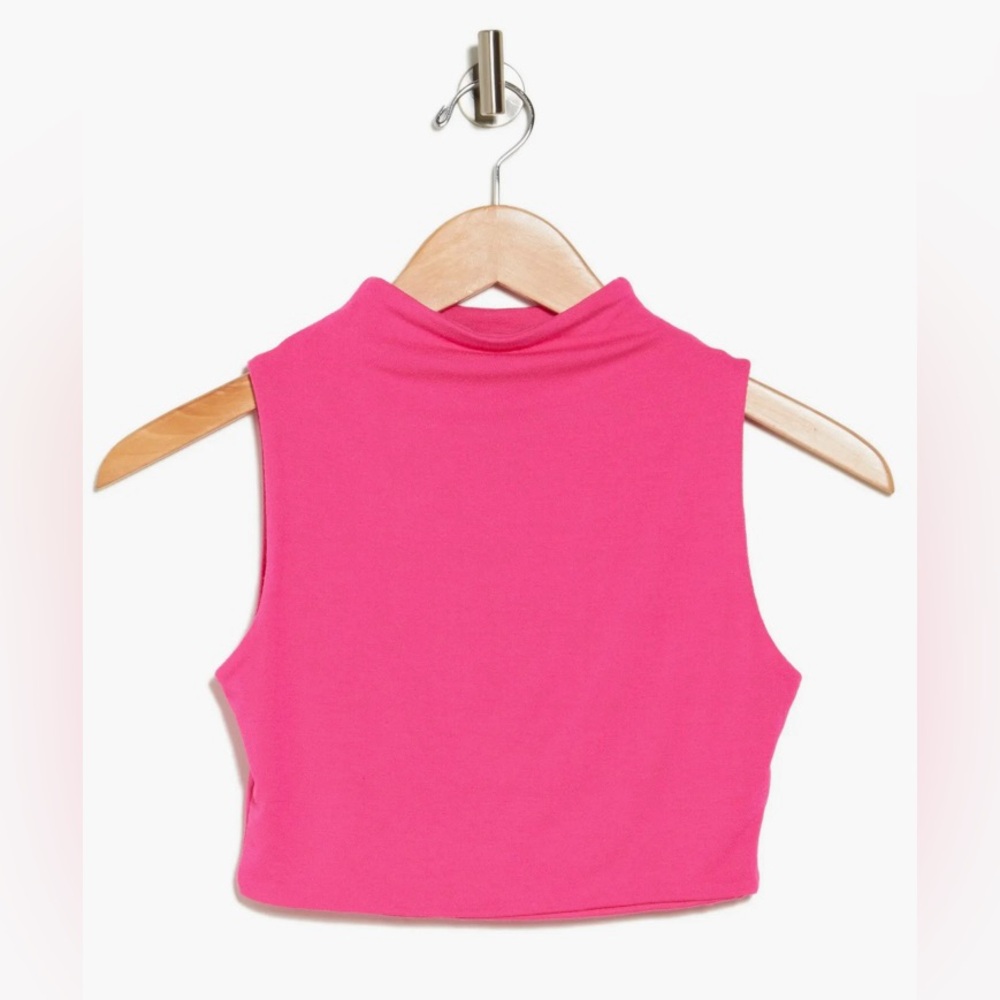 NWT Naked Wardrobe Sleeveless Mock Neck Crop Top Size XS - Picture 3 of 8